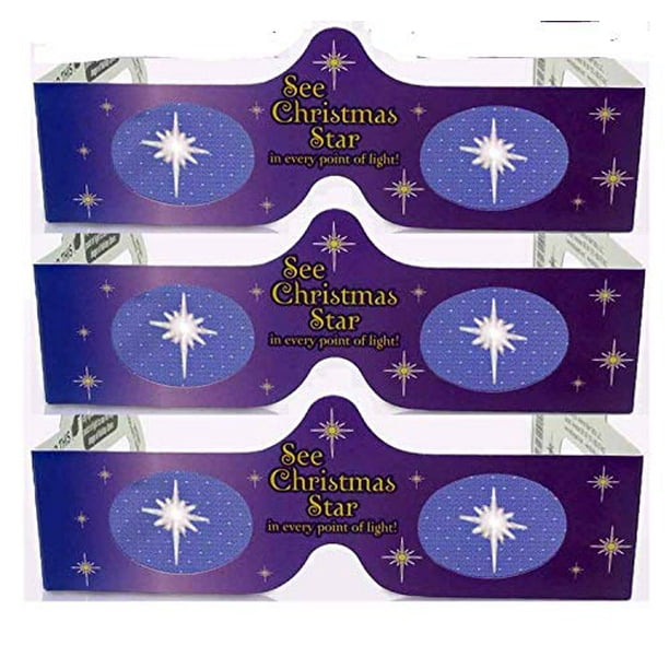 3 PAIRS Holiday Specs -REINDEER 3D Christmas Glasses Transform Christmas 